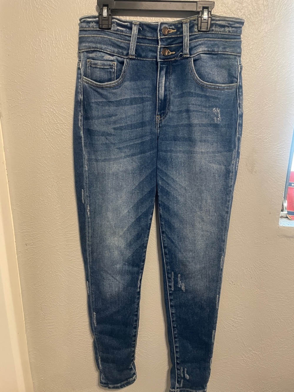 Buckle Kancun signature High-Rise Blue Women's Jeans with Double-Waist Button